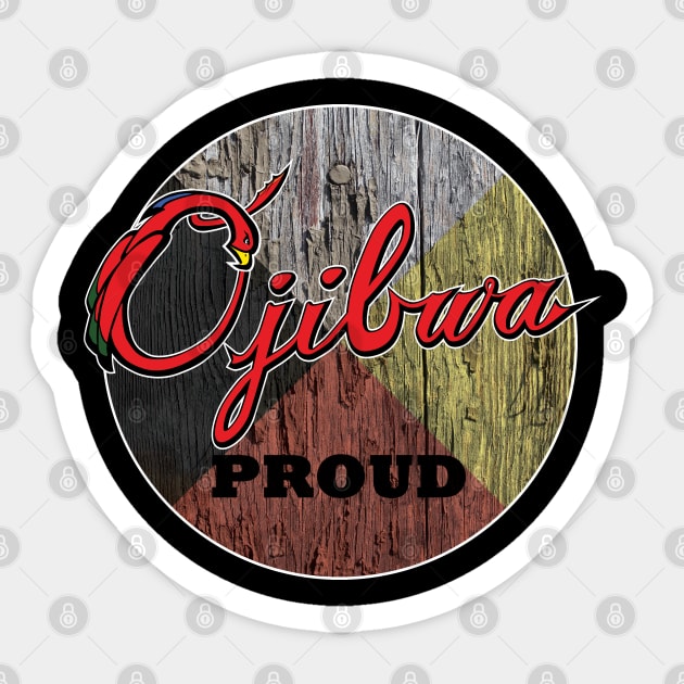 Ojibwa Proud Medicine Wheel Sticker by O_Canada 